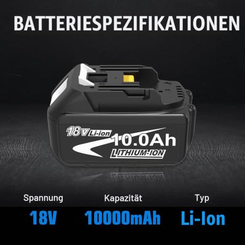 Thumbnail 1 de Amoresbat 2 Stück 10.0Ah Ersatzakku für Makita 18V (10000 mAh) – leistungsstarker Akku-Lieferant