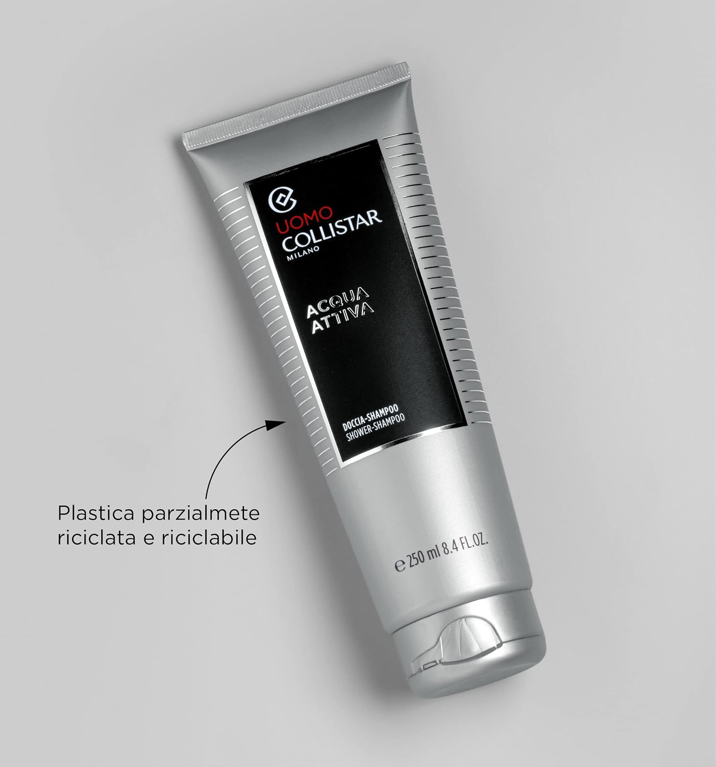 Detalle 1 de Collistar Acqua Attiva Doccia Shampoo Uomo 250 ml, detergente corpo e capelli senza SLES