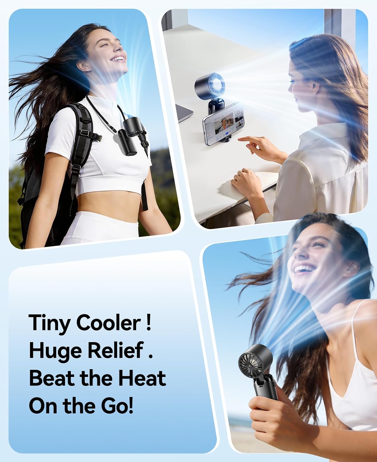 Thumbnail 5 de KIMMOO Handheld Portable Turbo Fan with Ice Cooler
