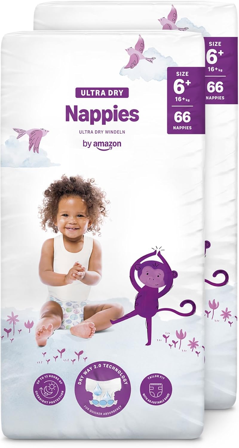 Thumbnail 6 de By Amazon - 112 Ultra Dry Nappies, Taglia 7 (oltre 17 kg) – Quota multipack 2x56
