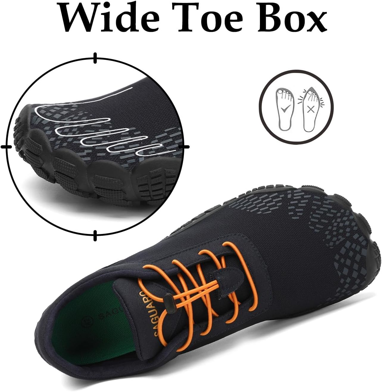 Thumbnail 1 de SAGUARO Unisex Barfußschuhe mit breiter Zehenbox, Zero-Drop – Weich, rutschfest, atmungsaktiv