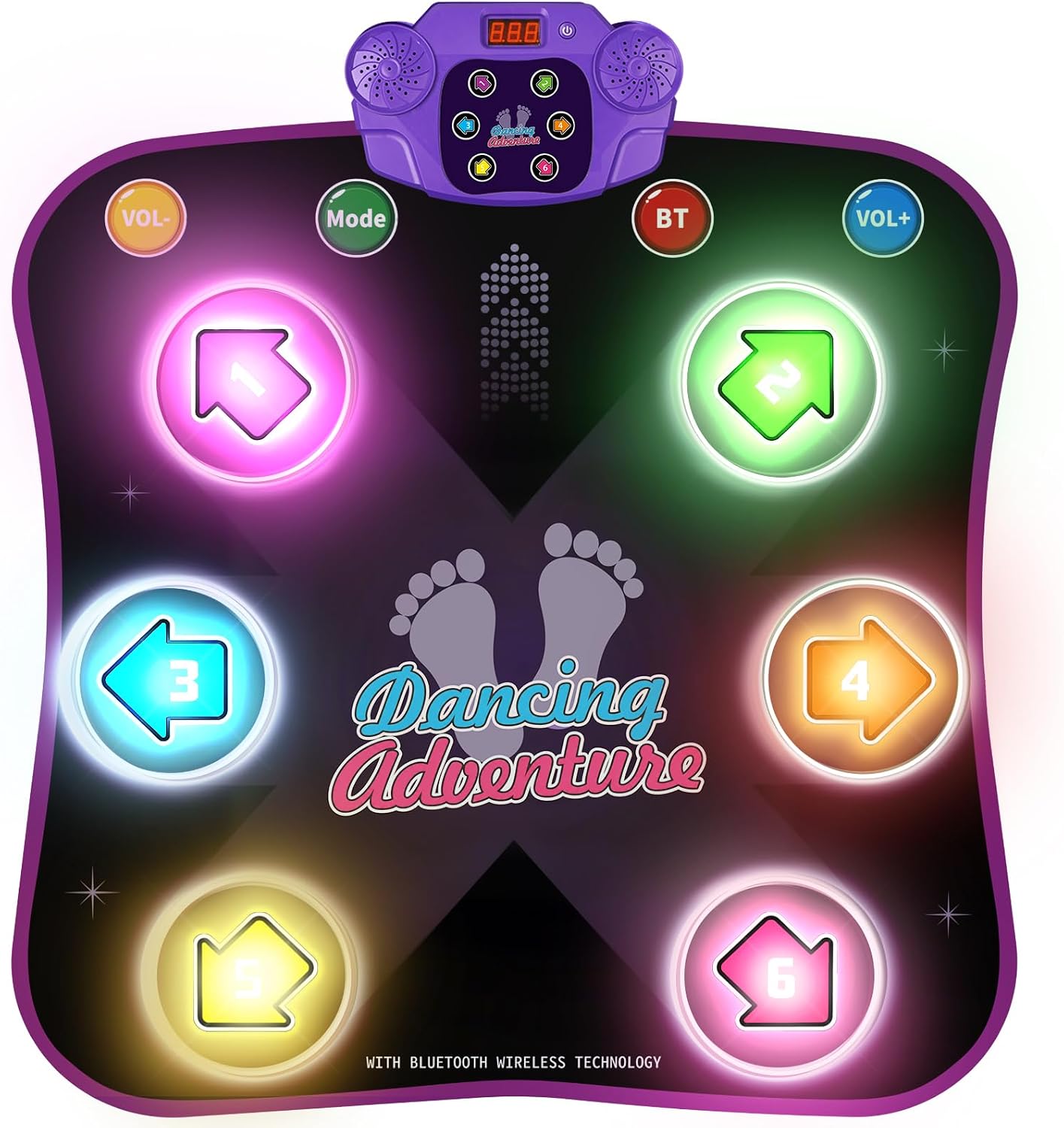 Detalle de Flooyes Dance Mat 6-Button Light-Up Pad
