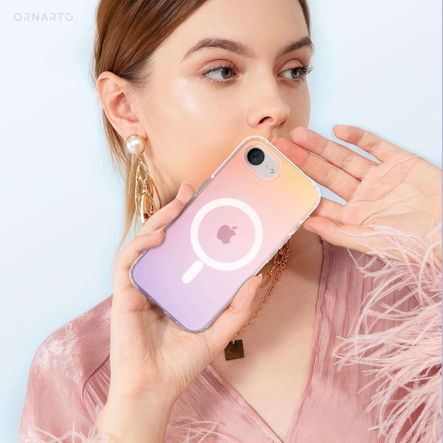 Thumbnail 6 de ORNARTO iPhone 17e/16e 6.1-Inch Case — Shockproof, Iridescent Rainbow Design with Magnetic Charging
