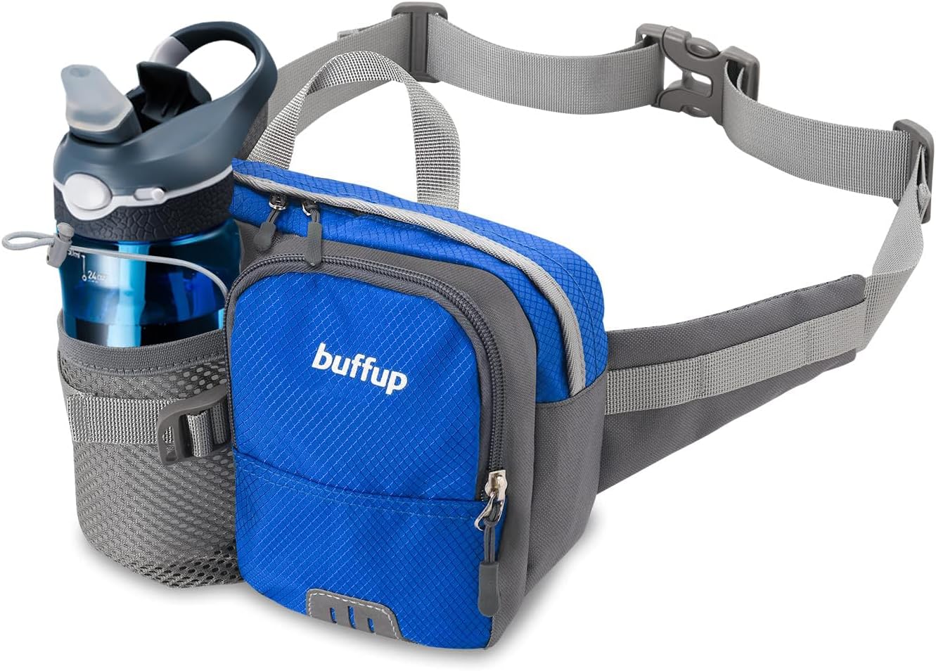 Thumbnail 6 de buffup® Bauchtasche mit Flaschenhalter – leichte Gürteltasche für Outdoor, Hundetraining, Radfahren & Sport