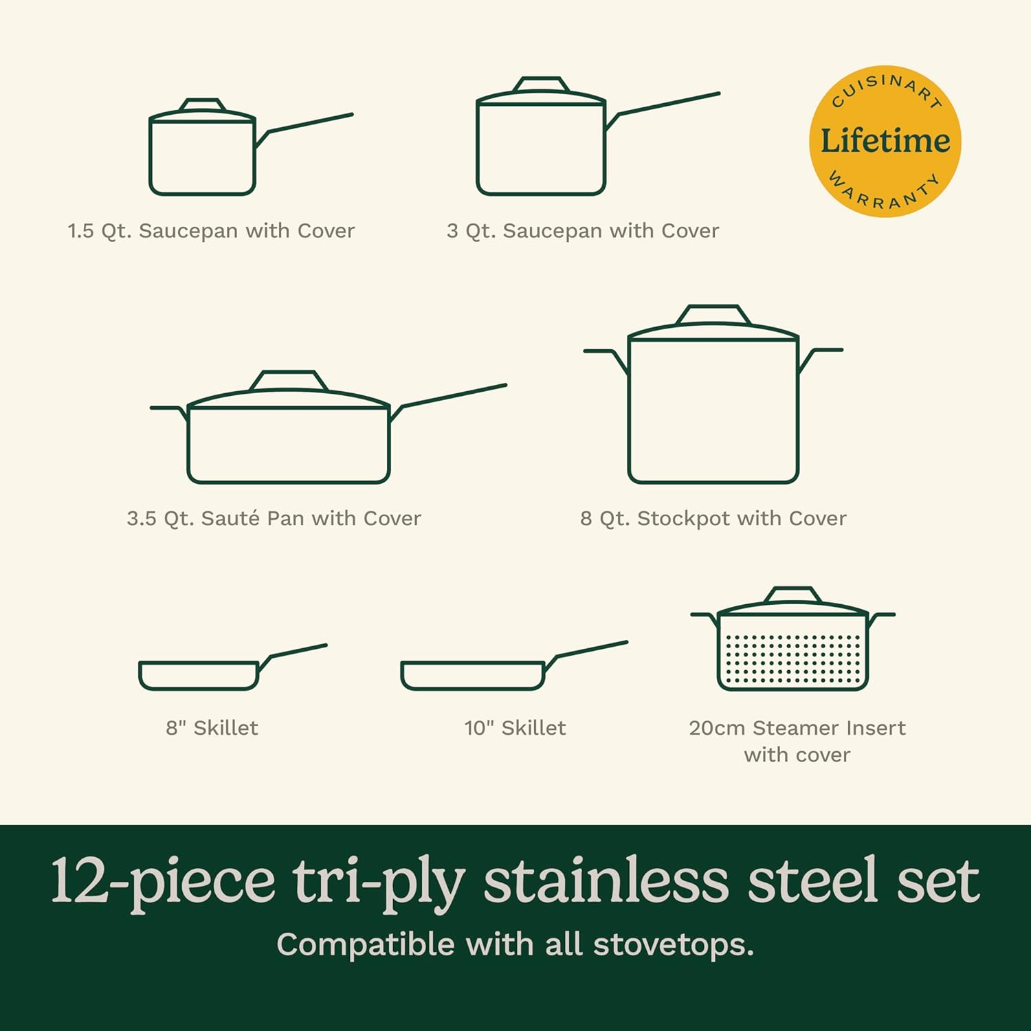 Detalle 2 de Cuisinart MultiClad Pro 12-piece cookware set