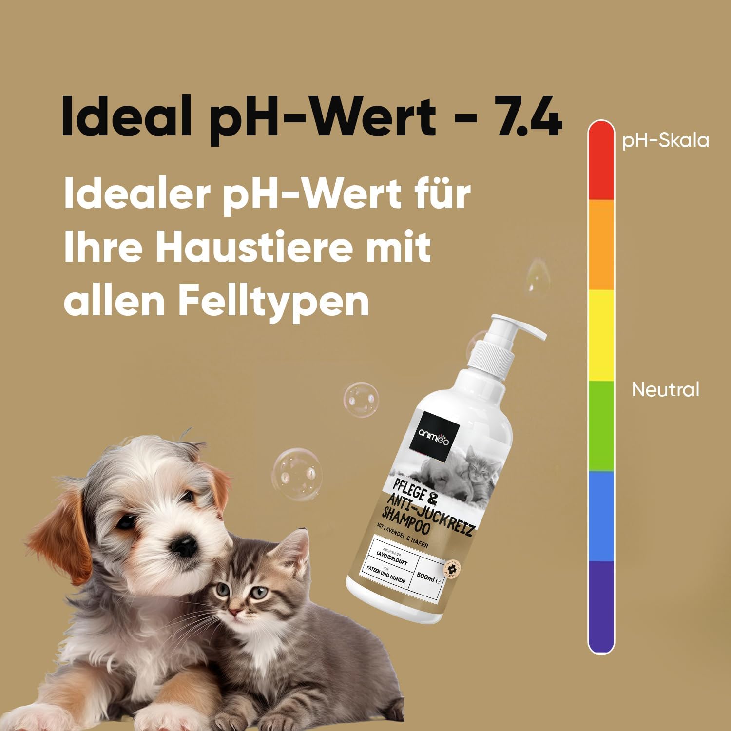 Detalle de animigo Hundeshampoo – Pflege & Anti-Juckreiz, 500 ml