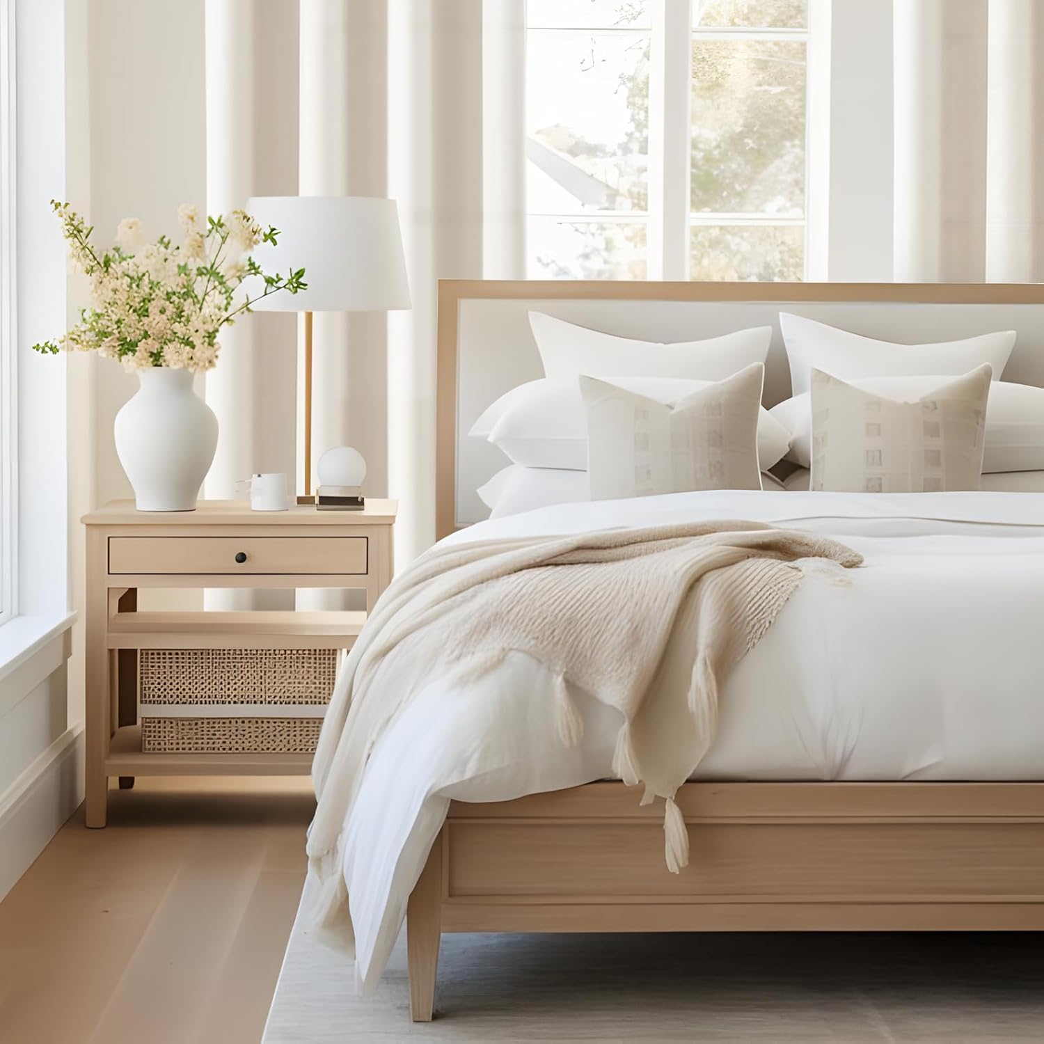 Thumbnail 6 de MRTREES Cortinas Semiopacas Térmicas Beige Claro 🏡 2 Piezas