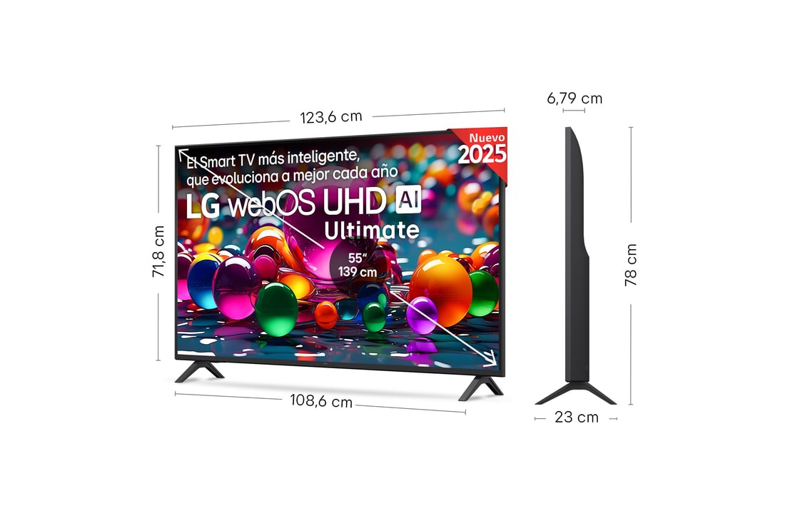 Detalle 2 de LG UA72 55" Smart TV UHD Ultimate AI 4K 2025