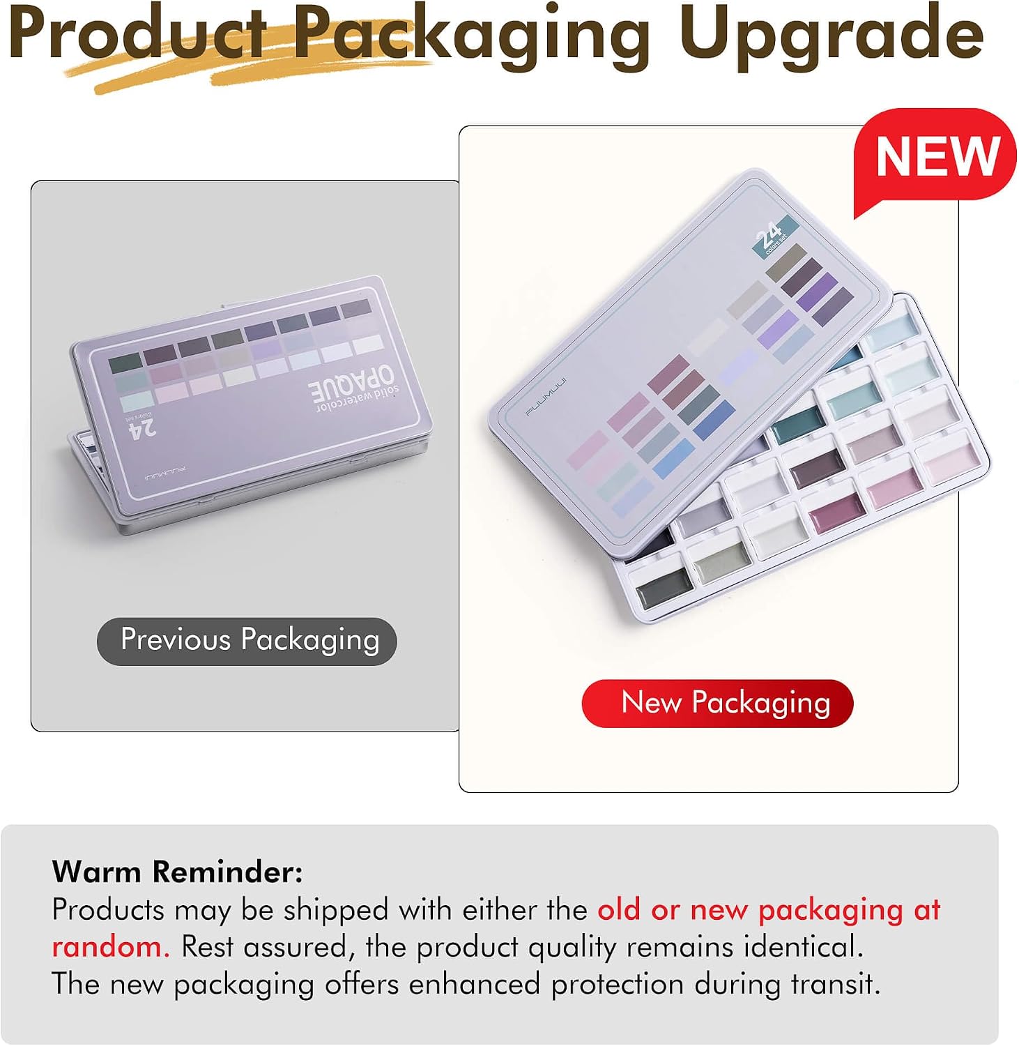 Detalle de Fuumuui CREAMORA 24-Colour Opaque Semi-Moist Watercolour Paint Set