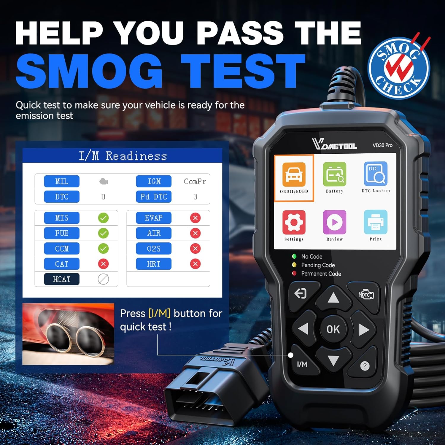 Thumbnail 4 de VDIAGTOOL VD30 Pro OBD2 scanner for live data