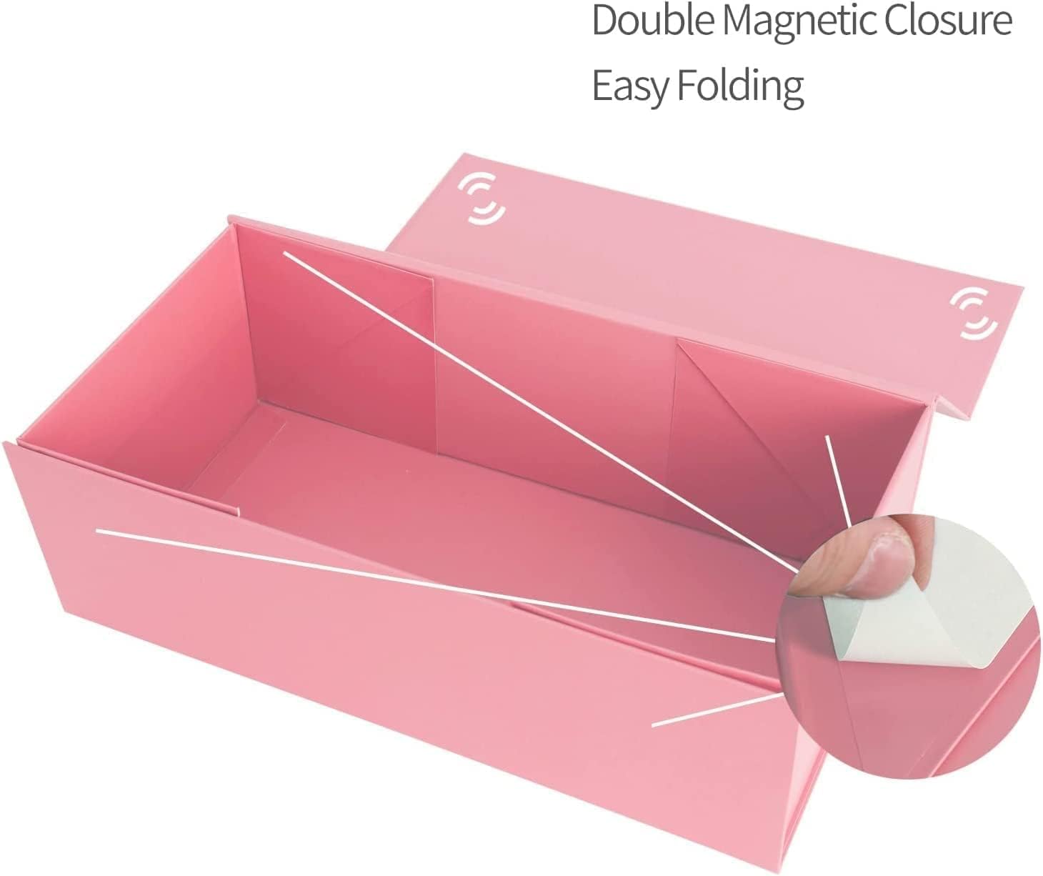 Thumbnail 3 de Gift Boxe 10" x 6" x 3" Magnetic Closure Gift Boxes (Pink, 5-Pack)