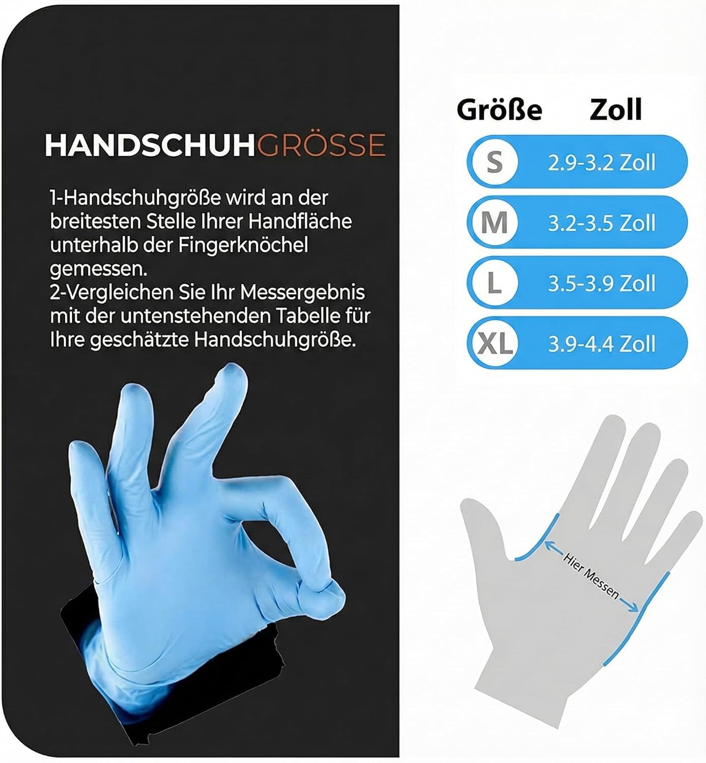 Thumbnail 6 de The Real Touch Einweghandschuhe blau, nitril, Größe M – Box 100 Stück, puder- und latexfrei