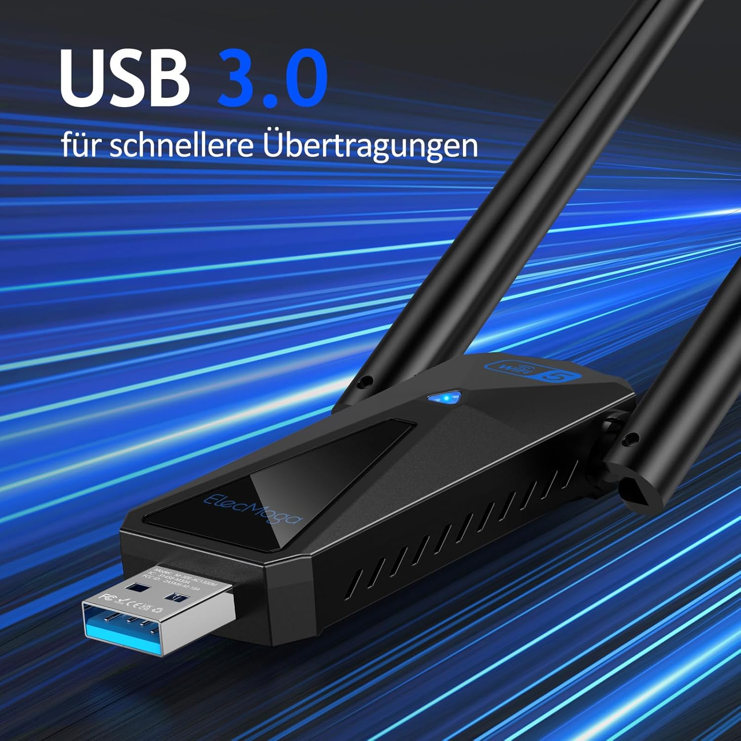 Thumbnail 6 de ElecMoga WLAN Stick 1300Mbps USB Stick