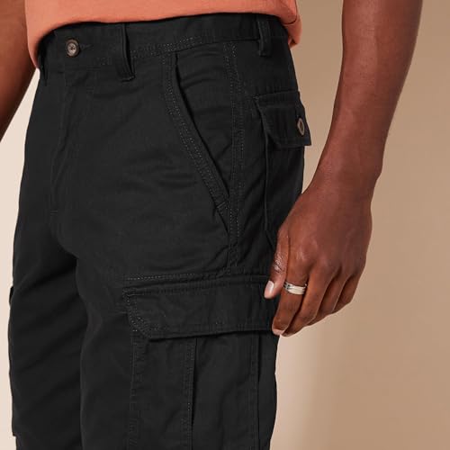 Detalle de Amazon Essentials Pantalones Cortos Cargo de Corte Clásico para Hombre (25 cm) en Negro, 40W
