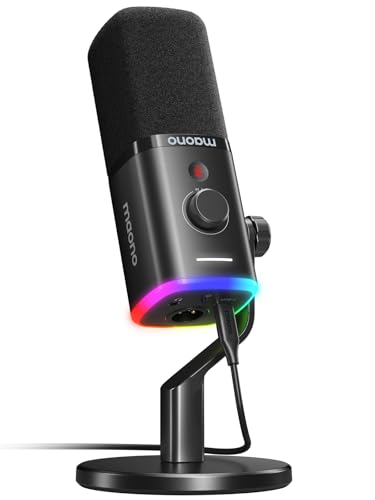 Detalle de MAONO PD100X: Microfono Gaming Dinámico USB/XLR para Streaming y Podcasting