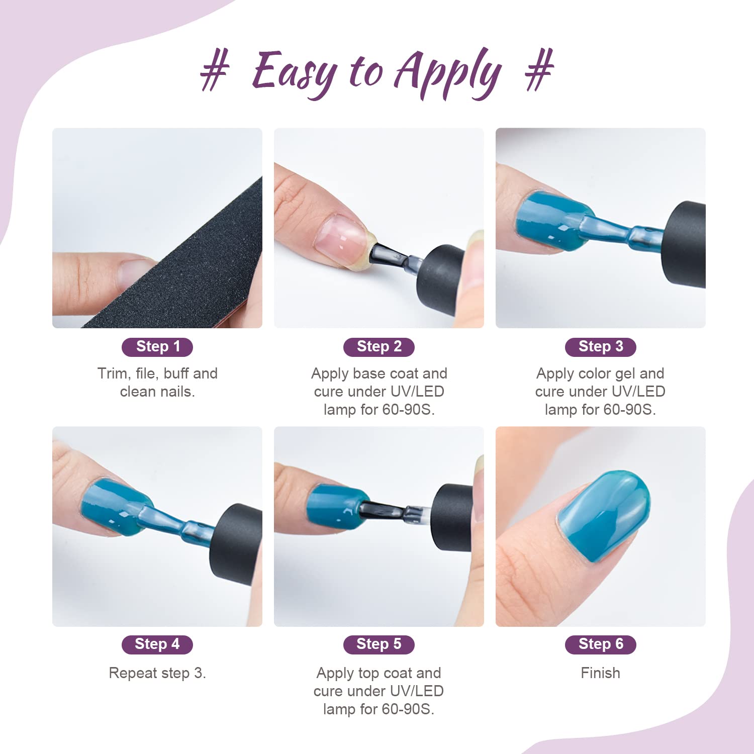 Thumbnail 4 de JODSONE 60-Piece Gel Nail Kit with UV Lamp