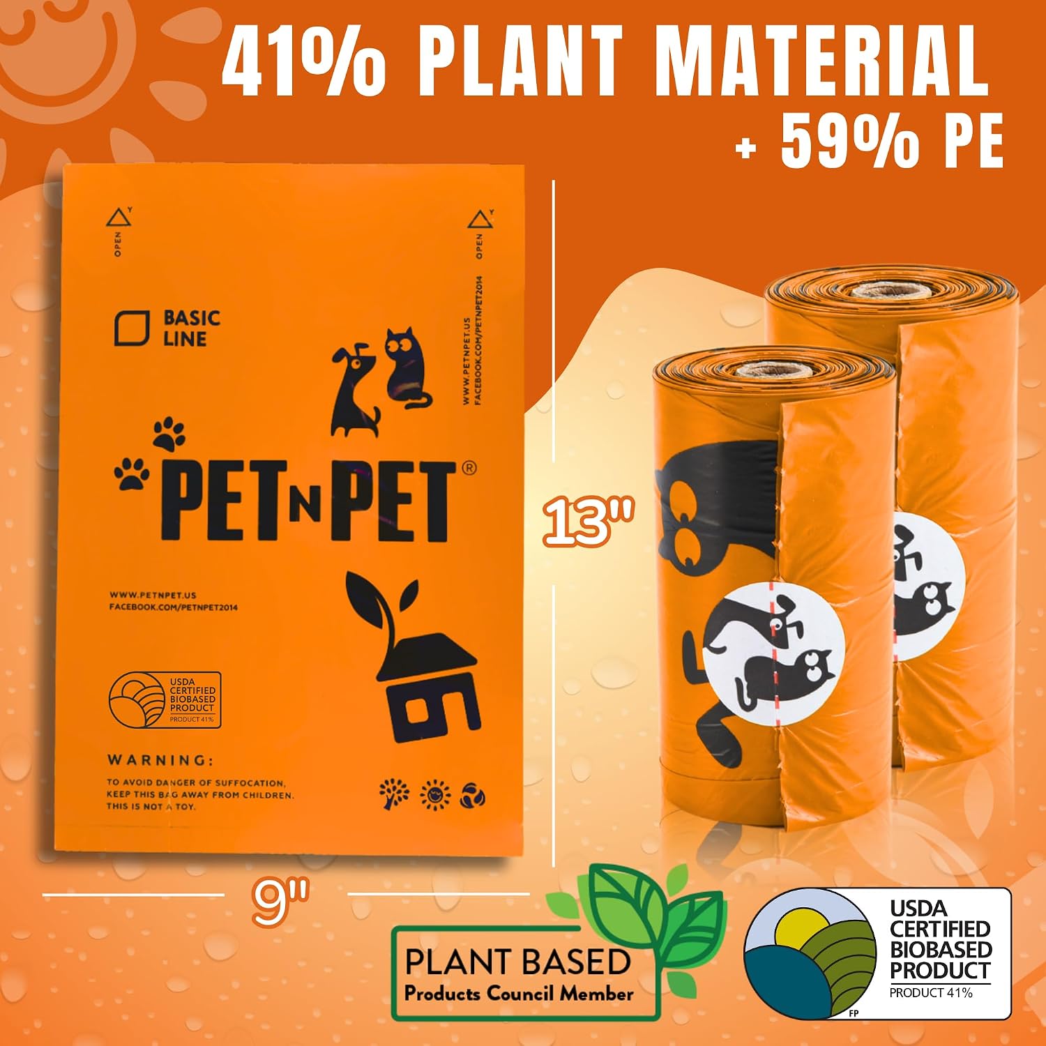 Detalle 2 de PET N PET 1080 Count 9x13 Dog Poop Bags