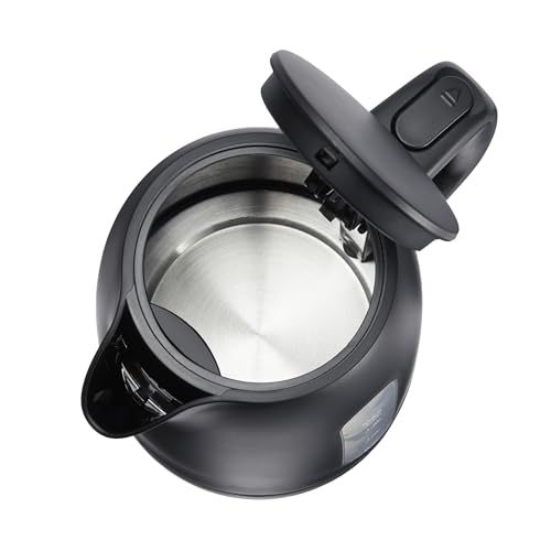 Detalle de Amazon Basics Bouilloire Électrique 1,7 L – 2200 W, Base 360°, Arrêt Automatique et Filtre Anti-Calcaire Amovible