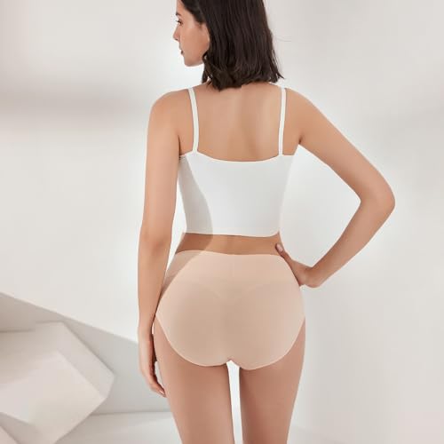 Detalle de anqier Unterhosen Damen 5er Pack – Hoch taillierte Baumwoll-Slips, atmungsaktiv & bequem