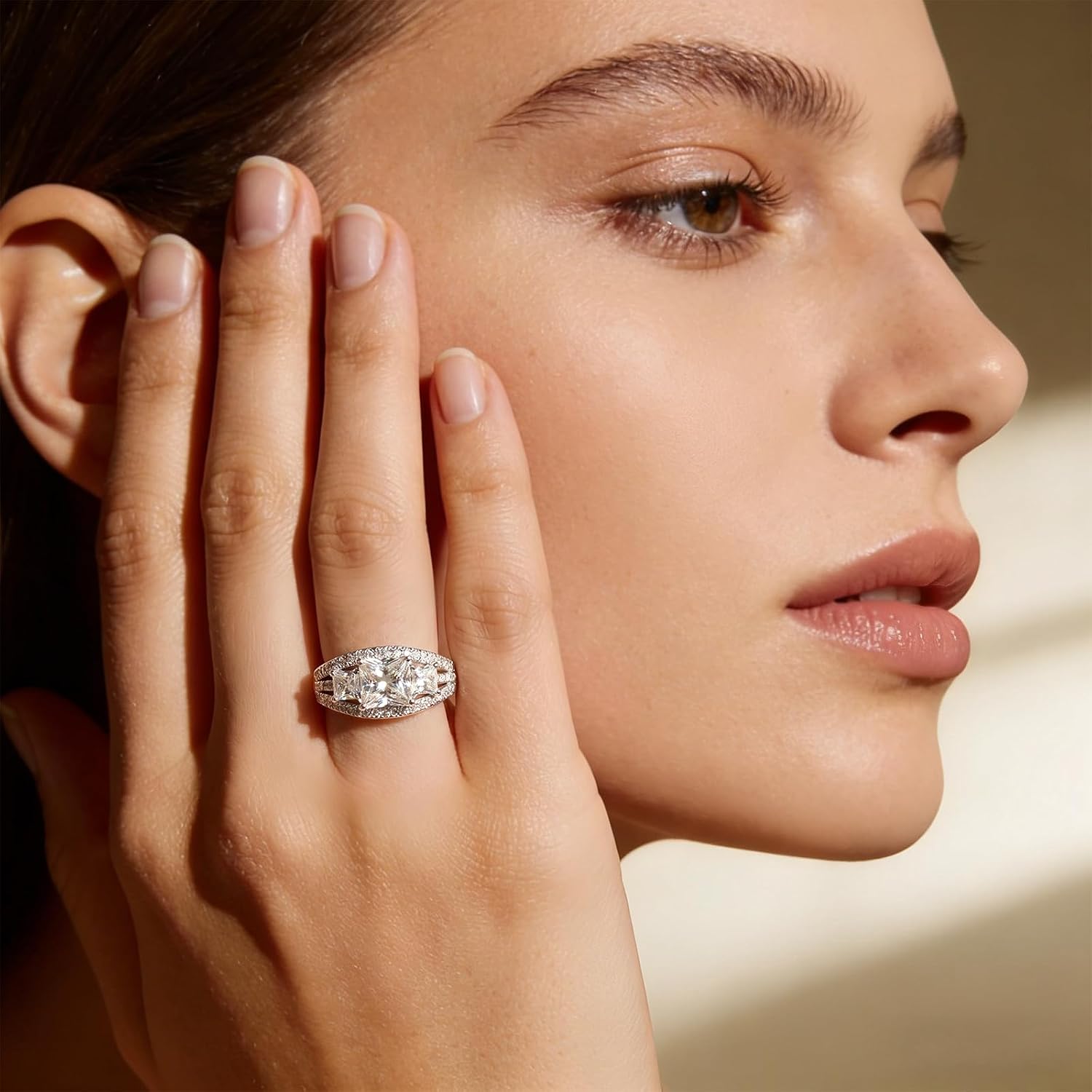 Detalle 2 de MystiqueMark Moissanite Engagement Ring Set, 2.8 CT