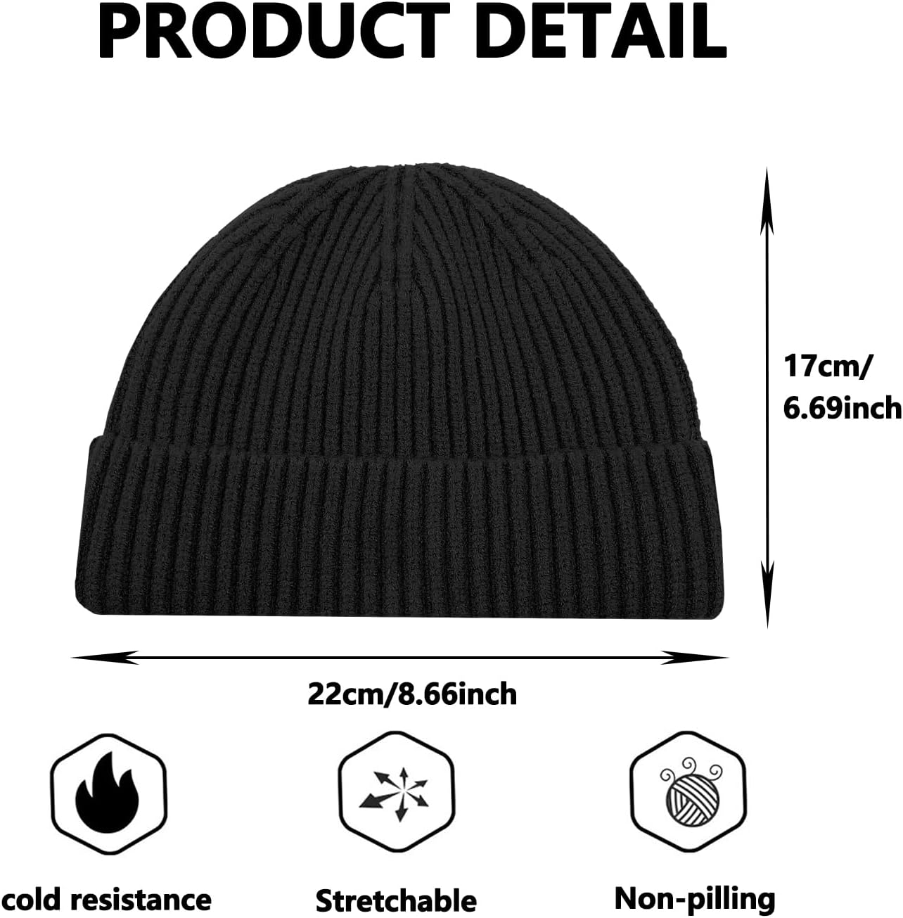 Thumbnail 3 de Irzaki Fisherman Beanie für Herren – kurze Strickmütze „Trawler Beanie“ mit kurzer Manschette