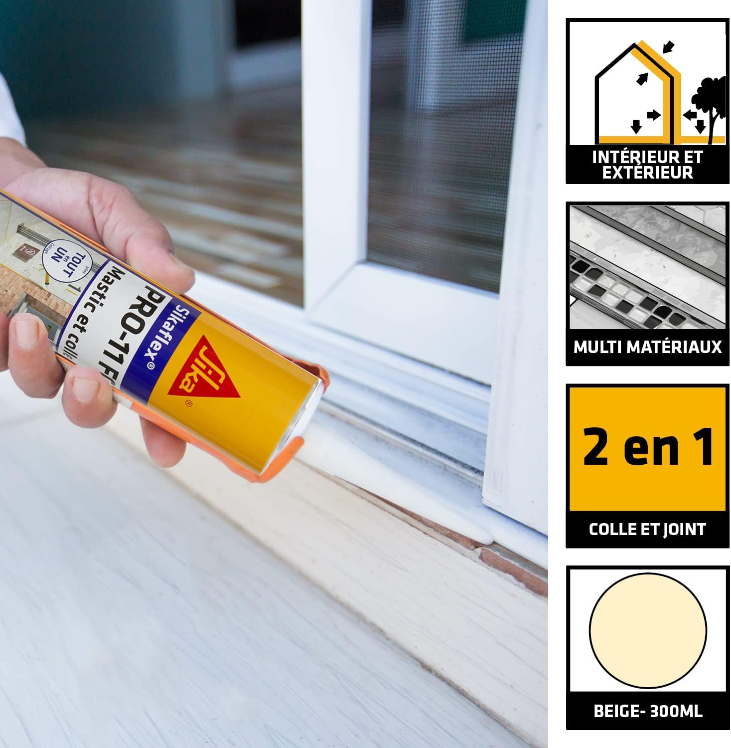 Thumbnail 2 de Sika Sikaflex PRO 11 FC Purform Beige – Mastic PU tout en 1, 300 ml