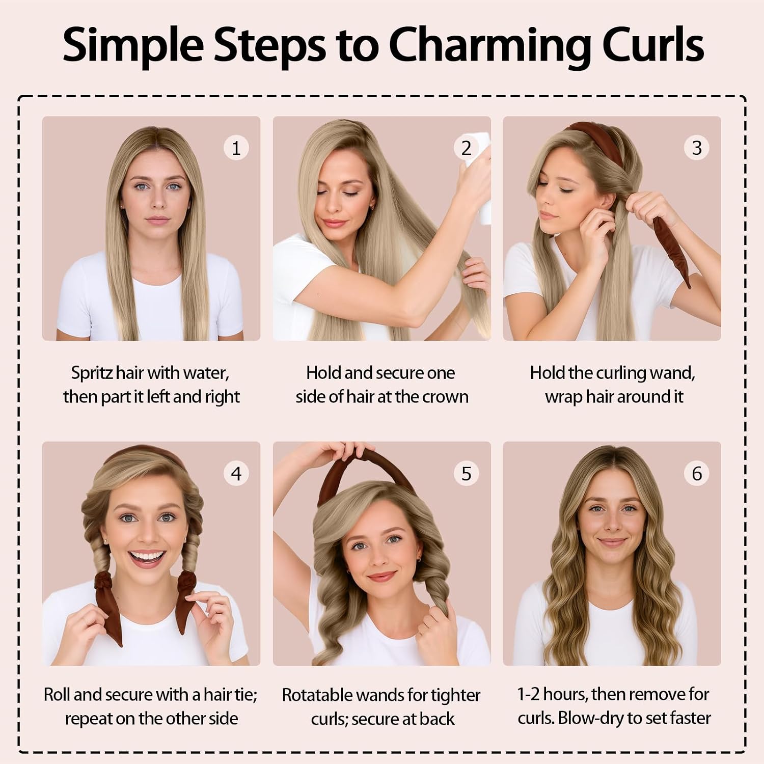 Detalle 2 de VivaSmile Heatless Curlers Set for Overnight Curls ๐โ