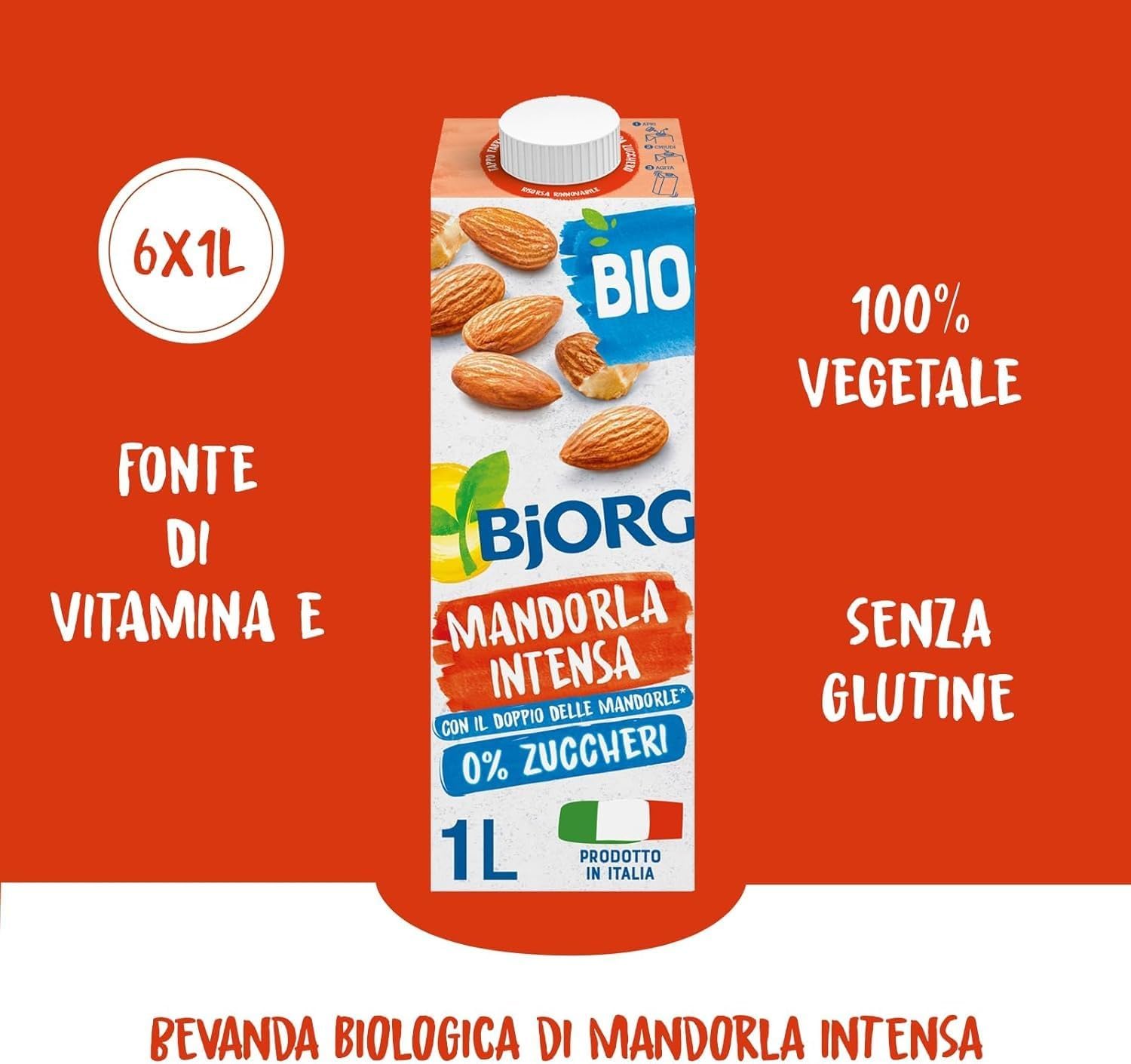 Thumbnail 2 de BJORG Bevanda Mandorla Intensa Biologica 0% Zuccheri 6x1L