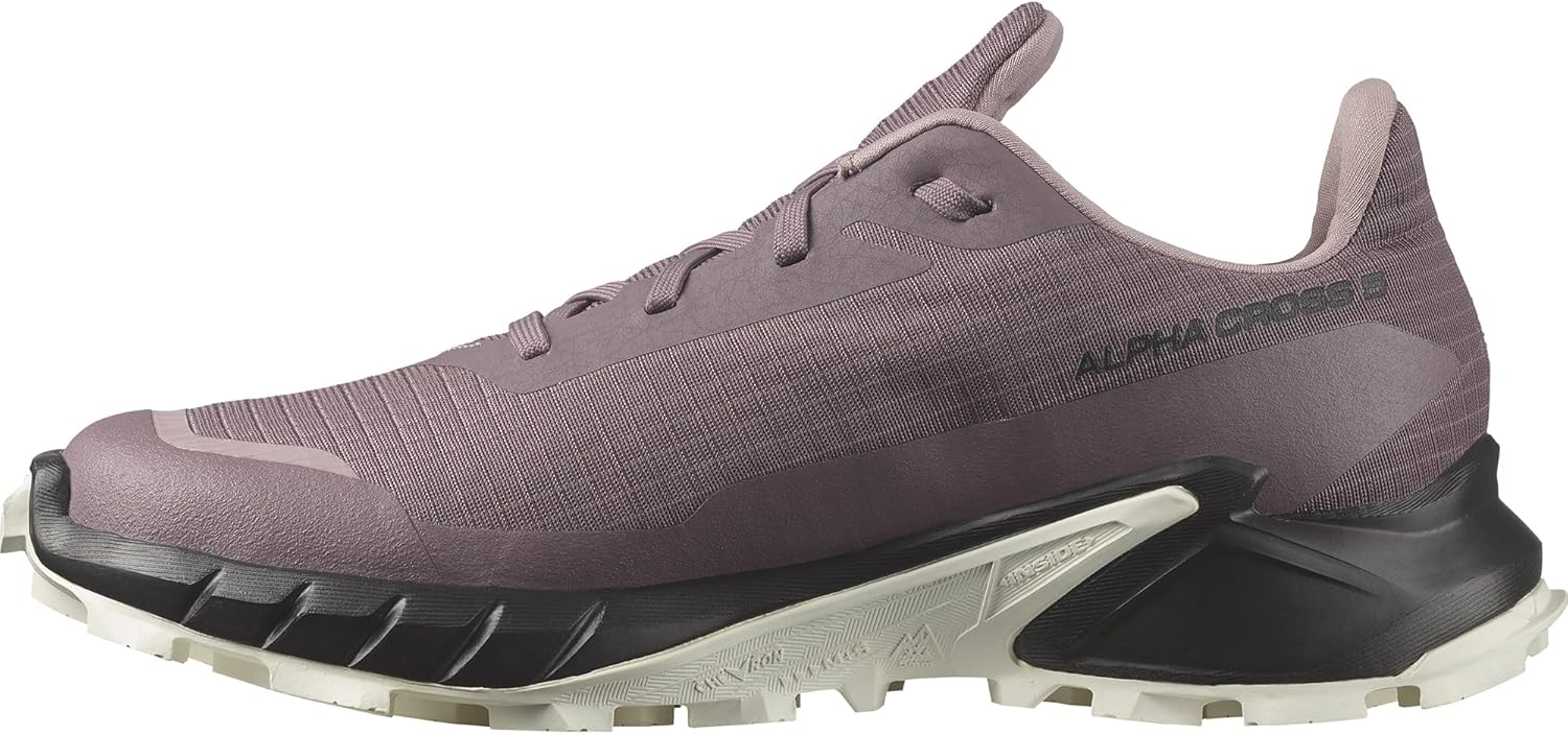 Detalle de Salomon Alphacross 5 GORE-TEX Damen Trail-Laufschuhe – wasserdichter Grip für nasse Trails