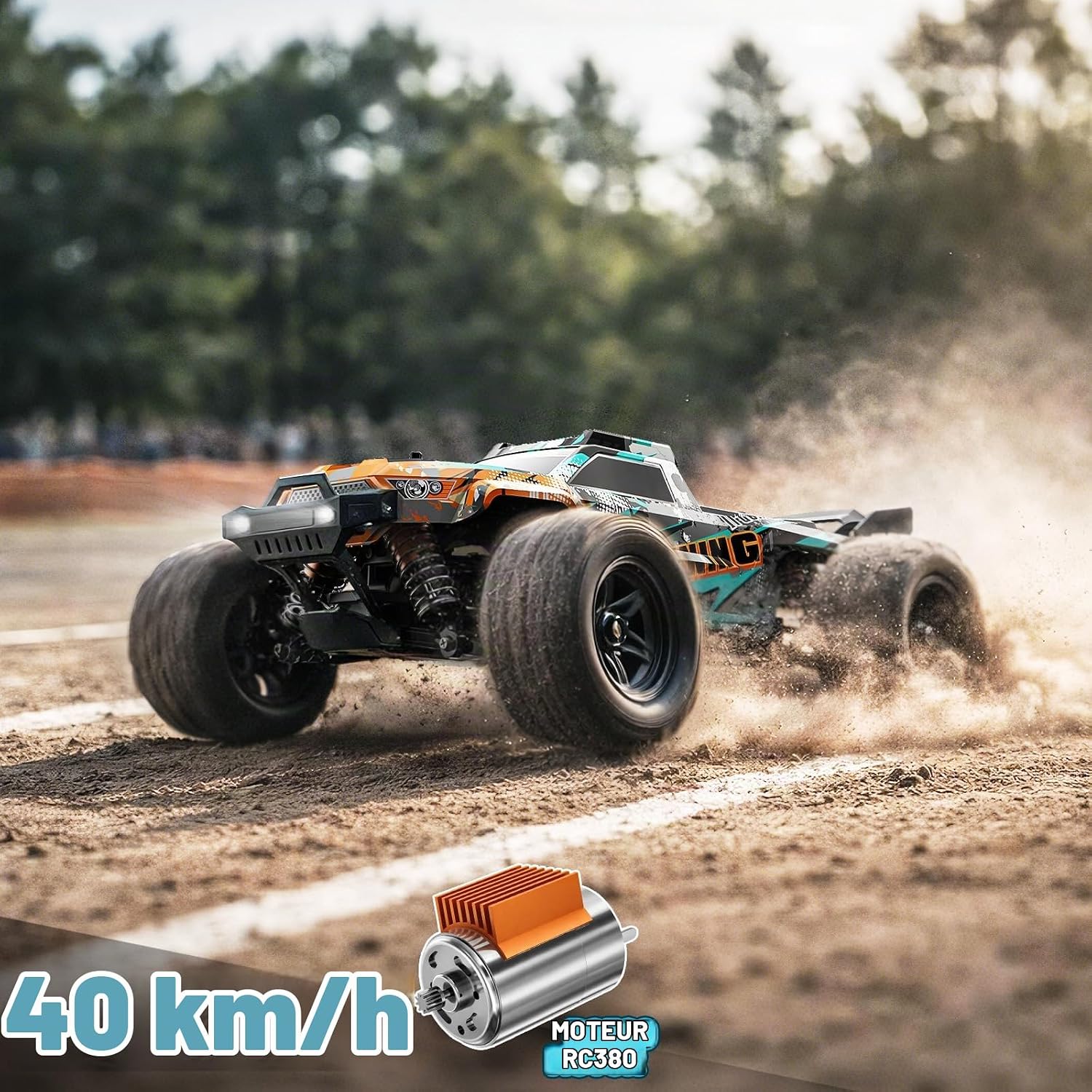 Detalle 2 de Womaqu 1:18 4WD RC-offroadtruck, tot 40 km/u, metalen aandrijving