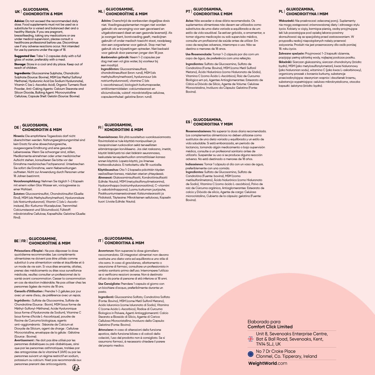 Thumbnail 4 de WeightWorld Glucosamin 180 Kapseln 💊
