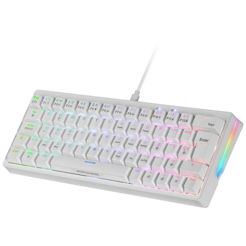 Detalle 2 de Mars Gaming MKMINIPRO Teclado Mecánico RGB 60% con Switch Azul – Hot-Swap