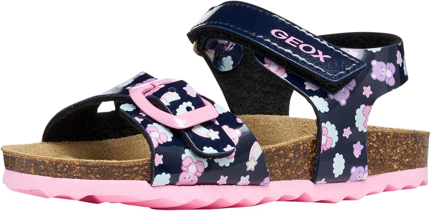 Detalle de Geox Sandali da bambina B CHALKI Girl Navy/Multicolor – comfort traspirante per l’estate della tua piccola