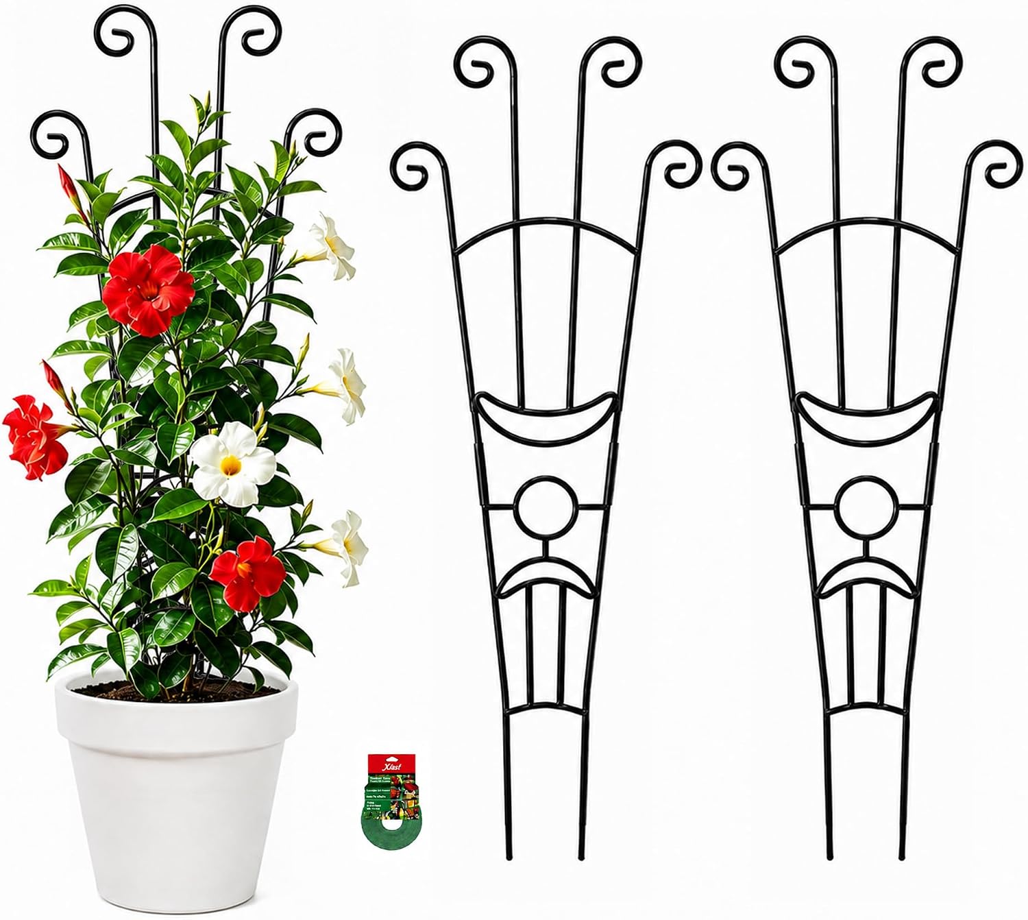 Detalle de Xeeol TPJ0226012 Expandable Metal Plant Trellis, 32.6-Inch, 2-Pack