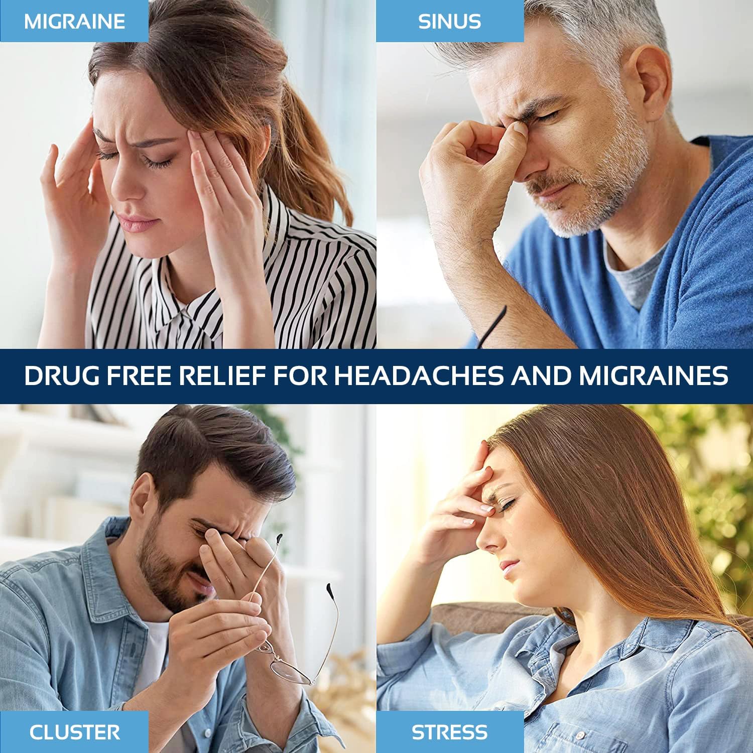 Thumbnail 5 de Migraine Relief Cap Ice Head Wrap for Headaches