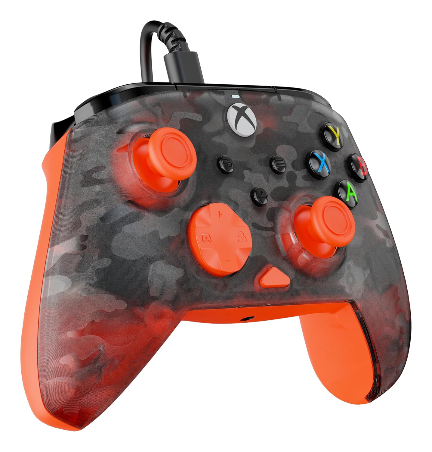 Detalle 2 de Turtle Beach Rematch Core Ghost Schwarz Camo/Orange – kabelgebundener Xbox-Controller
