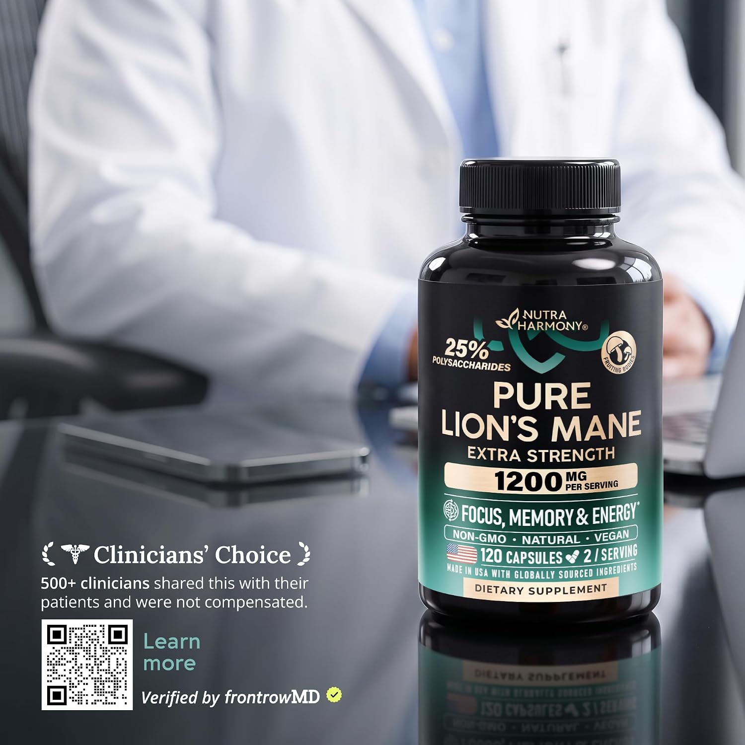 Thumbnail 4 de NUTRAHARMONY NH-LIONSMNCPS120 Lion’s Mane Capsules, 120 Vegan Caps
