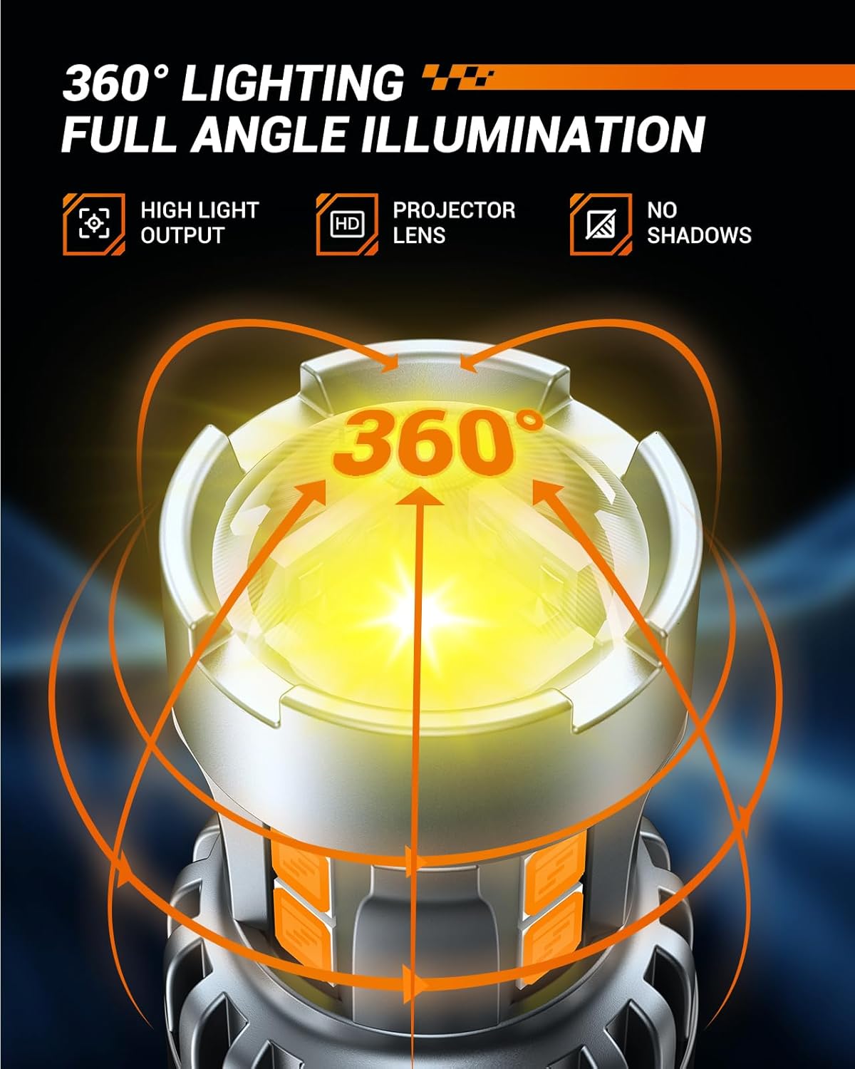 Thumbnail 4 de SEALIGHT 3156 3157 Amber LED Turn Signal Bulb 2pc