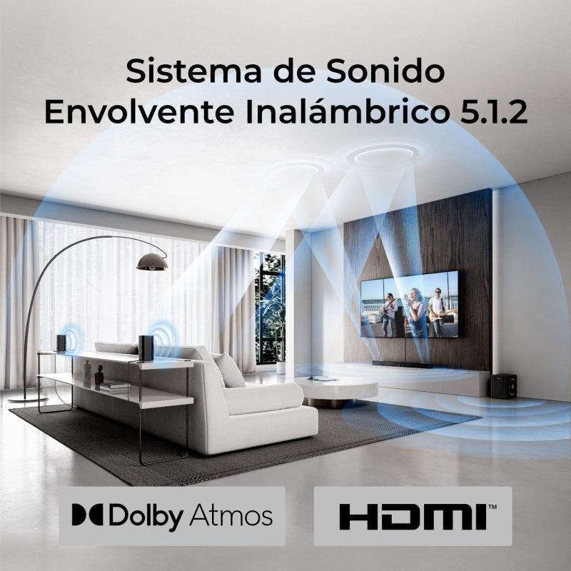 Detalle 2 de Ultimea Skywave Barra de Sonido 5.1.2 ch 530W con Bluetooth 5.4 y Dolby Atmos
