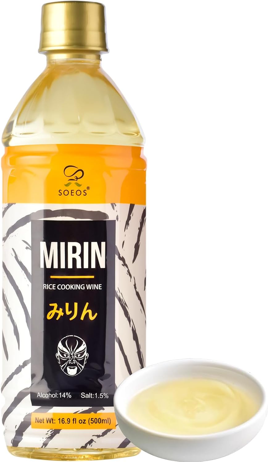 Detalle de Soeos Mirin Japanese Cooking Wine, Sweet Rice Seasoning, 16.9 fl oz