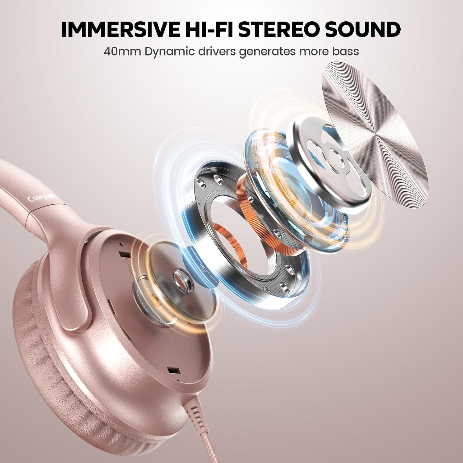 Thumbnail 1 de Cowyawn USB C Headphones Wired 40 mm