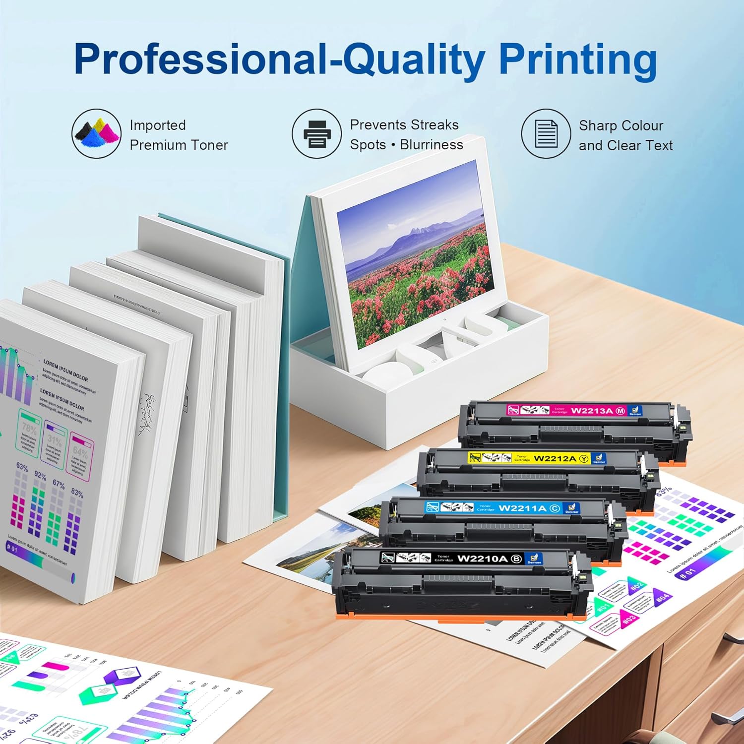Thumbnail 3 de Denvoer 207A/207X toner cartridges with chip (compatible for HP) for Colour LaserJet Pro MFP M283 series