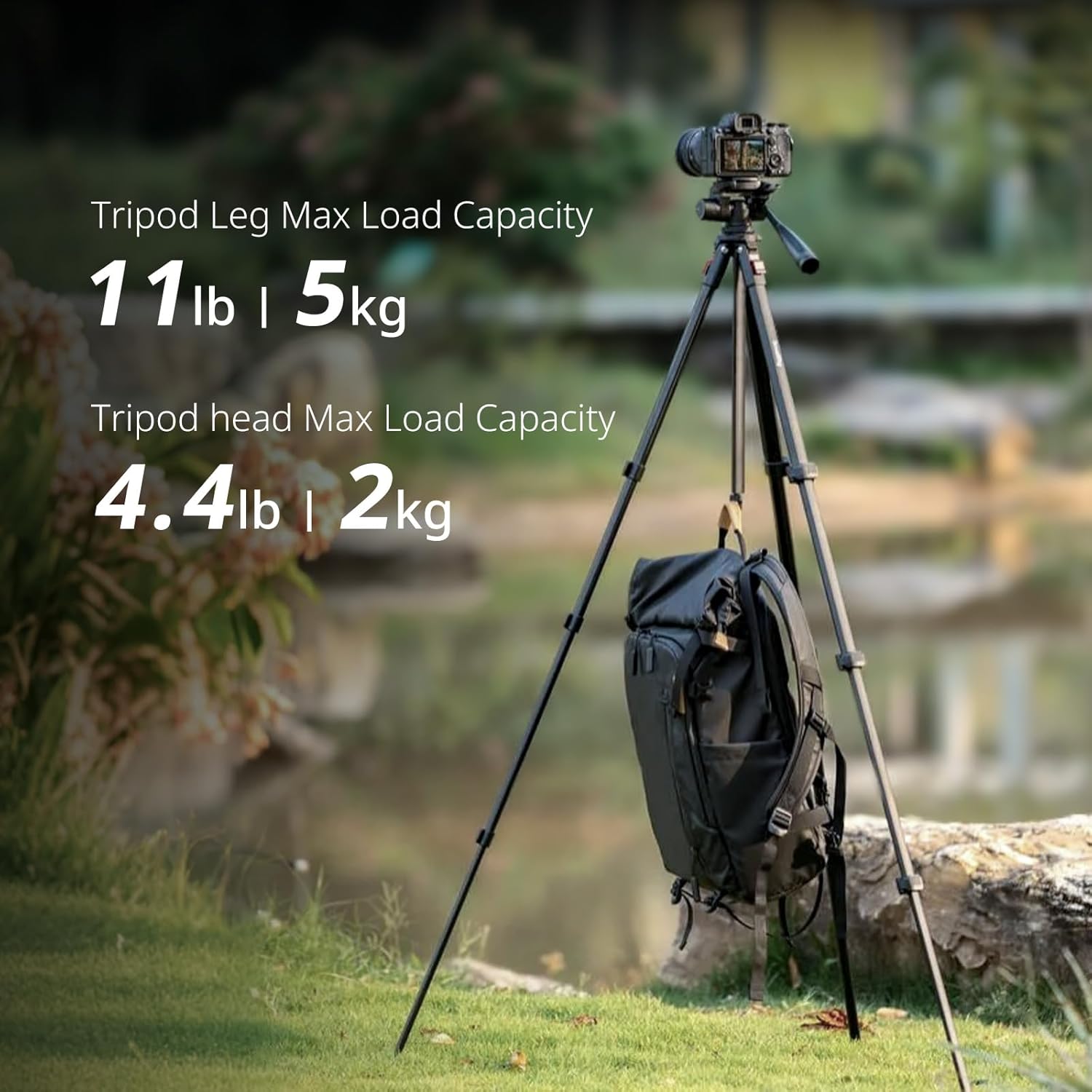 Detalle de SmallRig 172 cm Trépied de Voyage en Aluminium avec Clip pour Caméra et Téléphone – AP-30