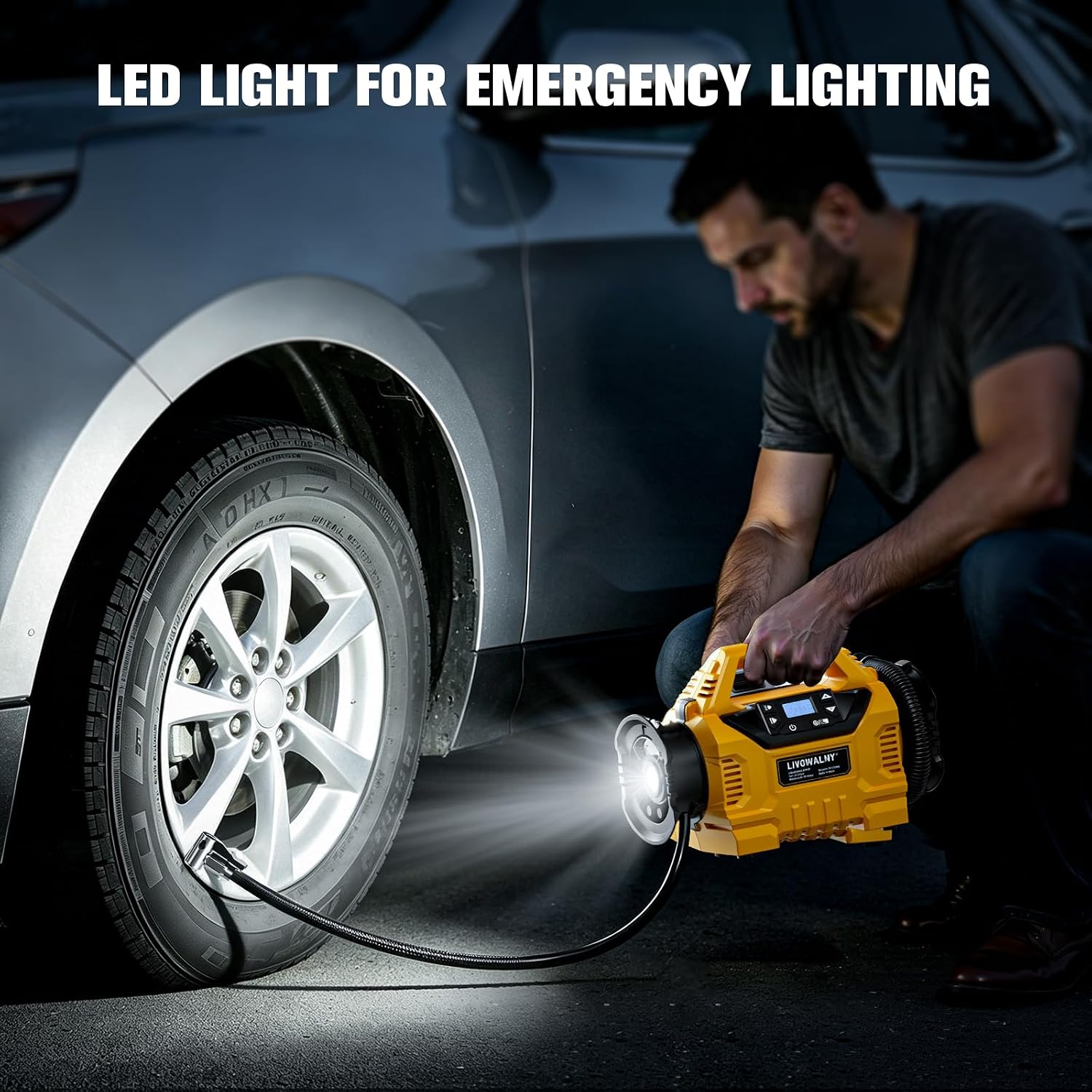 Thumbnail 6 de LIVOWALNY WSCZ041D0A01 Cordless Tire Inflator, 160 PSI, 12V/20V
