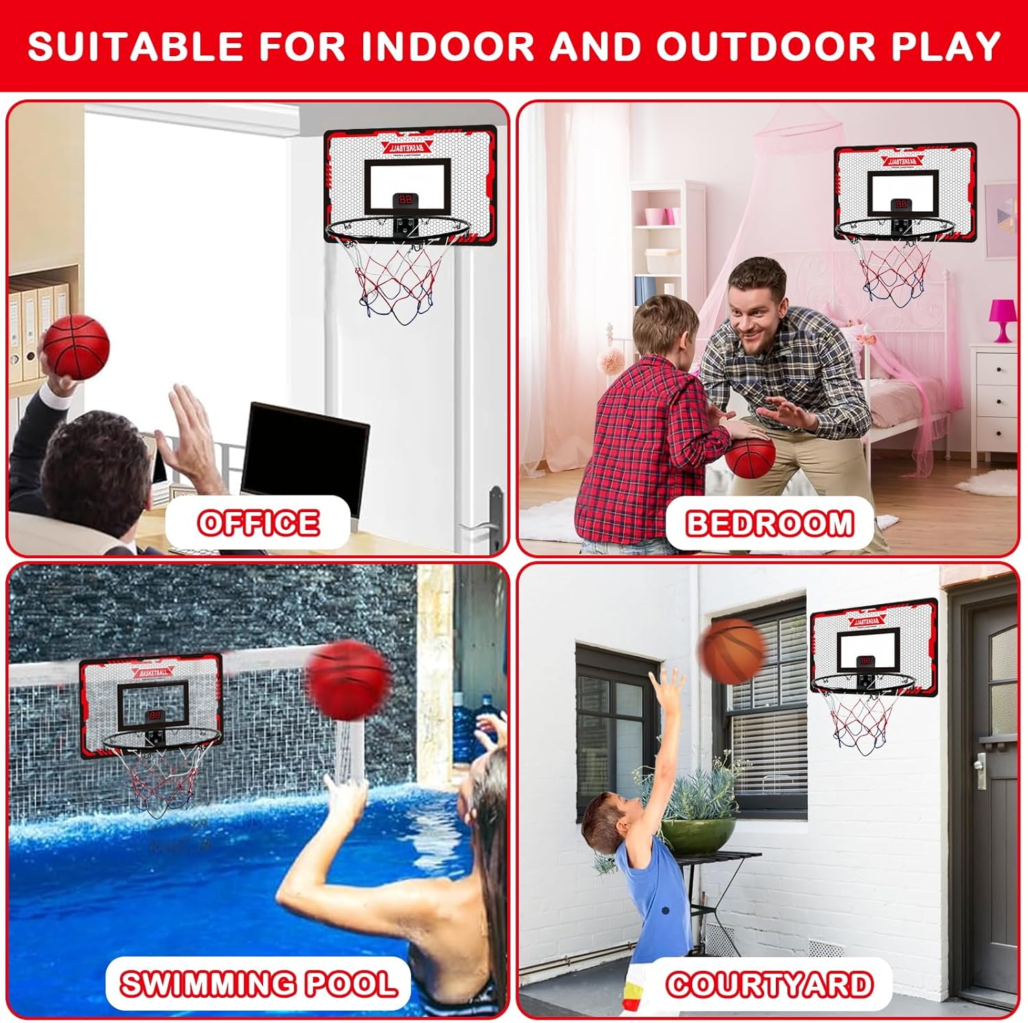 Thumbnail 5 de Xndryan Basketball Hoop Indoor Mini for Kids