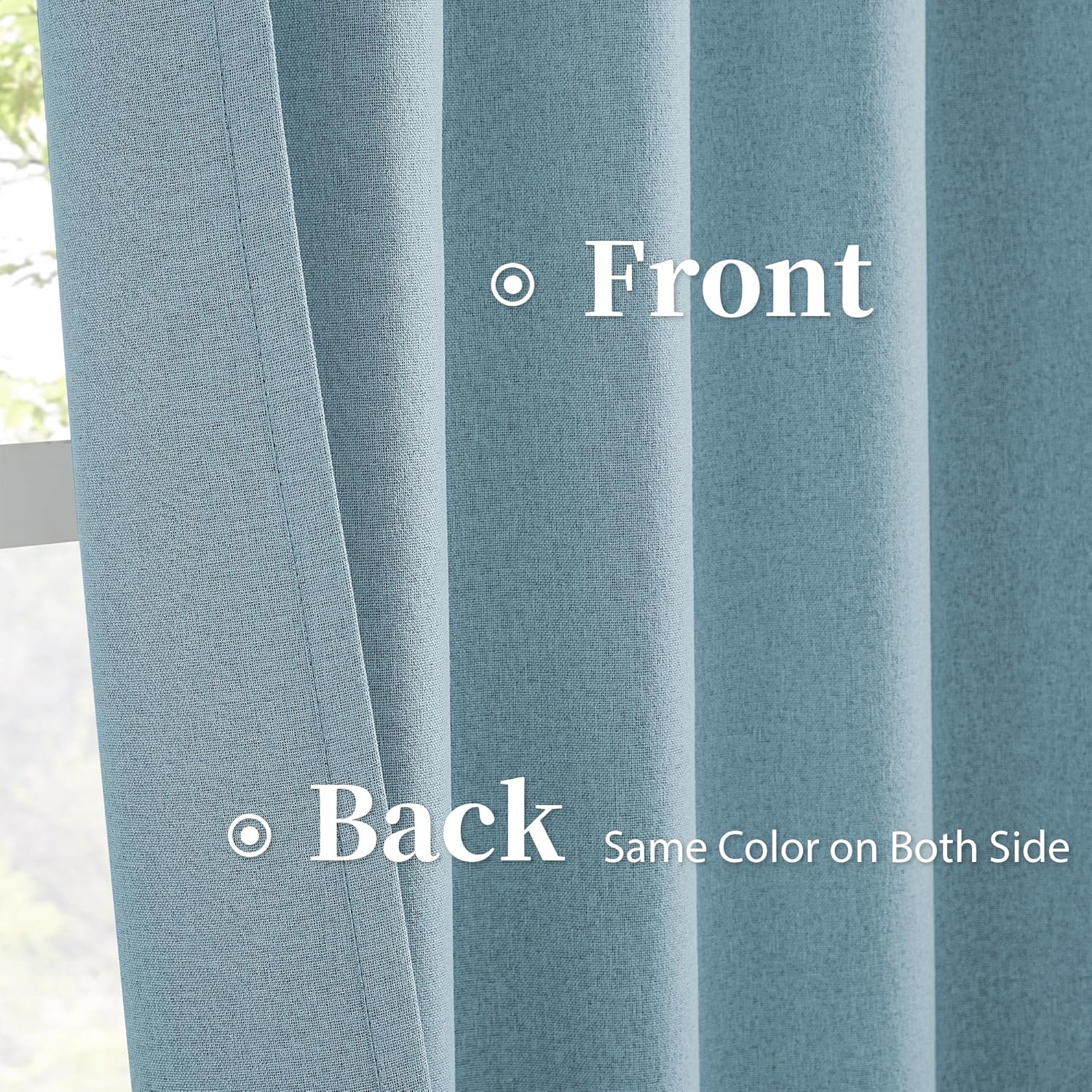 Detalle 2 de KEQIAOSUOCAI 108-inch blackout curtains 2 panels 🪟