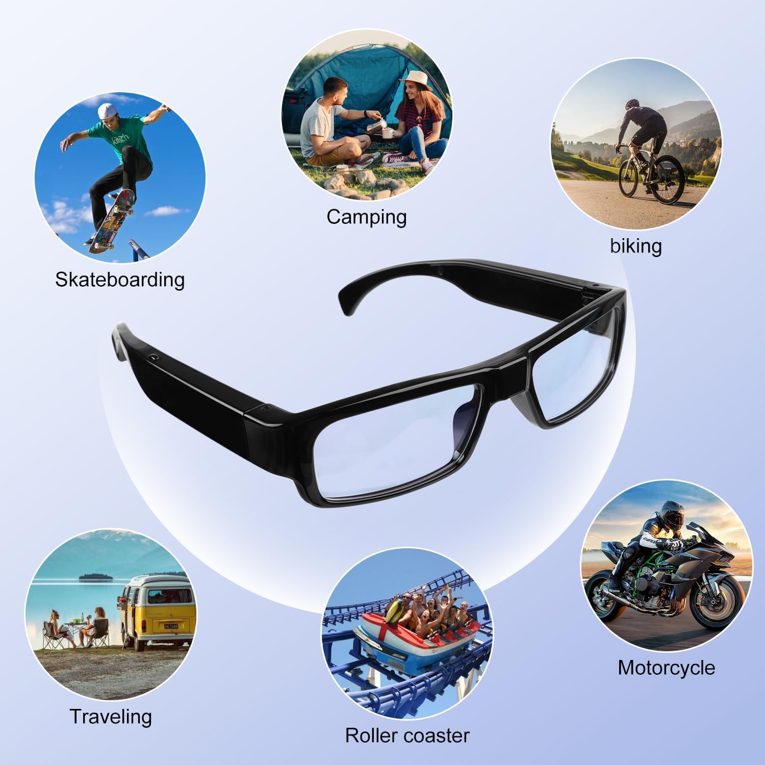 Thumbnail 3 de SHENMEILA 1080p Spy Camera Glasses with 32GB Card: Wearable Eyewear for Everyday Recording