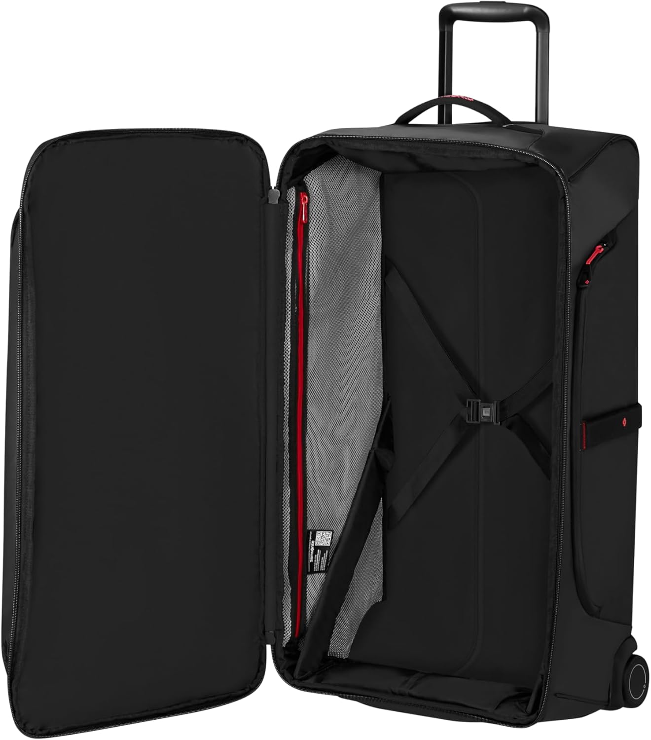 Detalle de Samsonite Paradiver Light Reisetasche mit Rollen (79 cm, Large, 121,5 L, Schwarz)