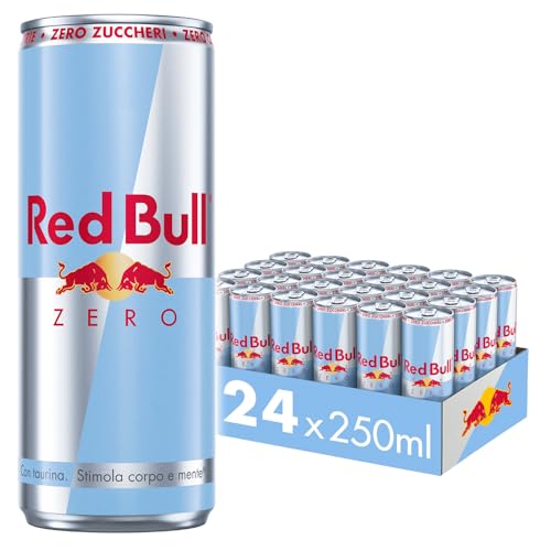 Detalle de Red Bull Energy Drink Zero Calorie 250 ml (24 lattine) – Zero Calorie, caffeina e gusto energizzante