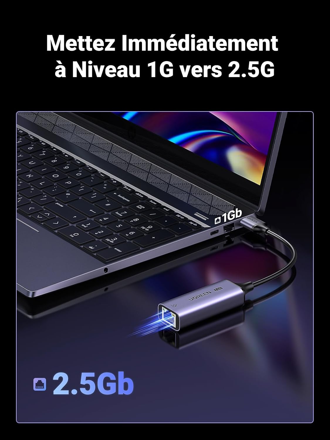 Thumbnail 2 de UGREEN 2.5G Adaptateur USB‑RJ45 2500 Mbps
